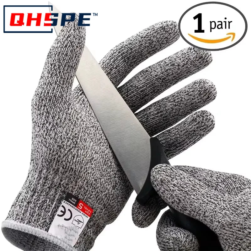 Gants Anti-Coupure HPPE Niveau 5 Haute Protection
