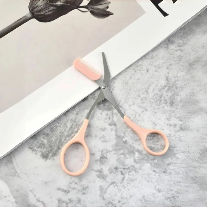 Ciseau de coupe de sourcils avec peigne intégré